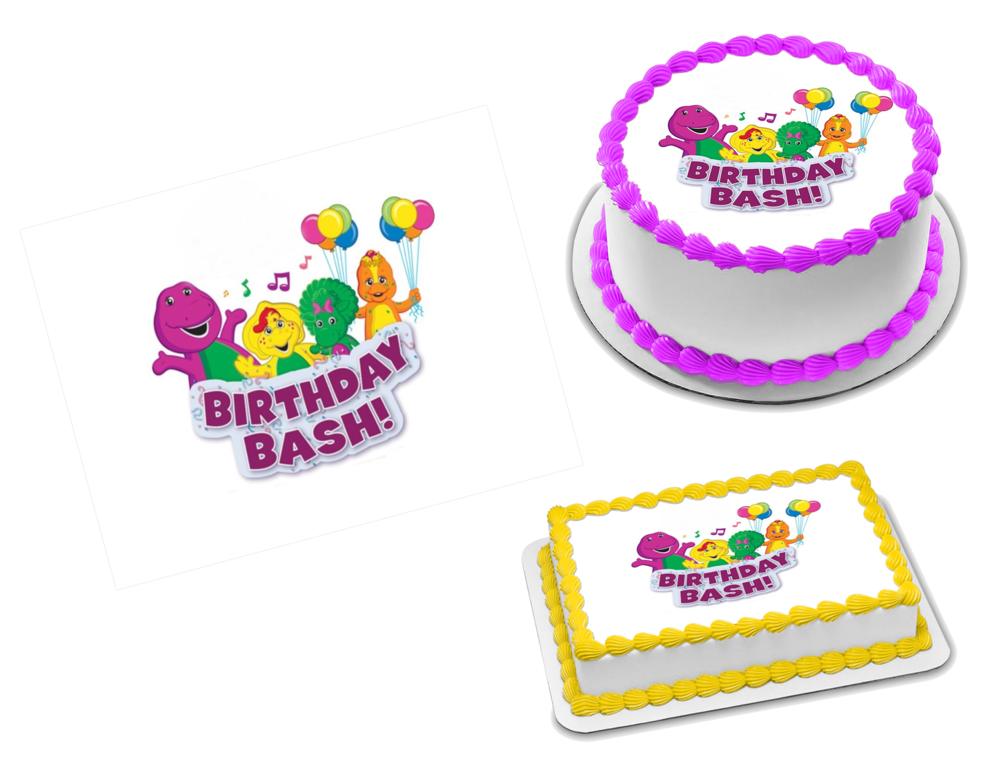 Barney Edible Image Frosting Sheet #8 Topper (70+ sizes)