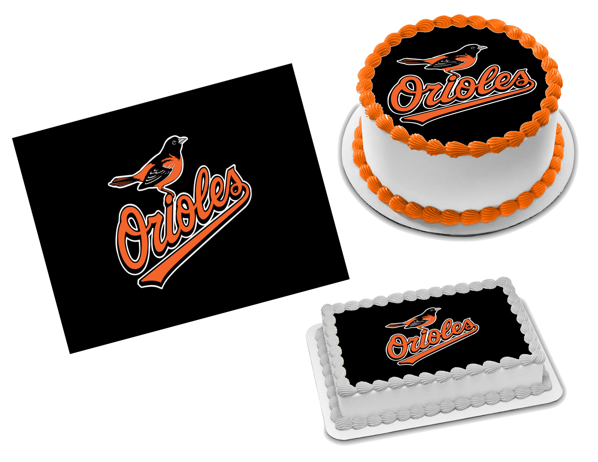 Baltimore Orioles Edible Image Frosting Sheet #8 Topper (70+ sizes)