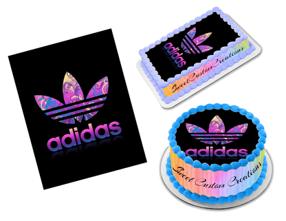 Adidas Logo Edible Image Frosting Sheet #8 Topper (70+ sizes)