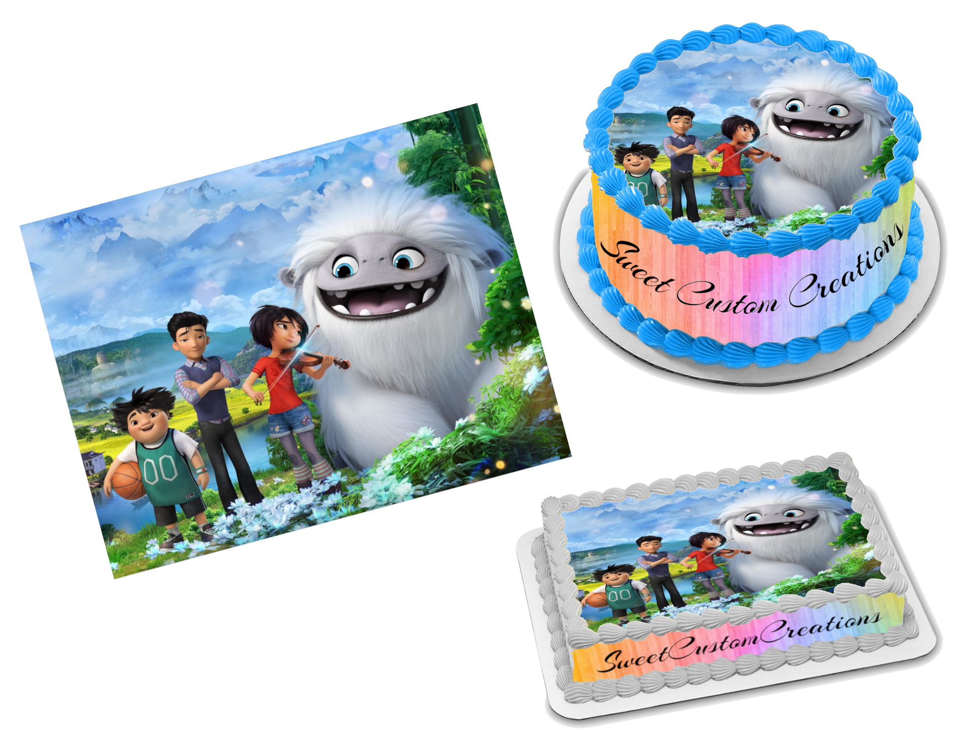 Abominable Edible Image Frosting Sheet #8 Topper (70+ sizes)