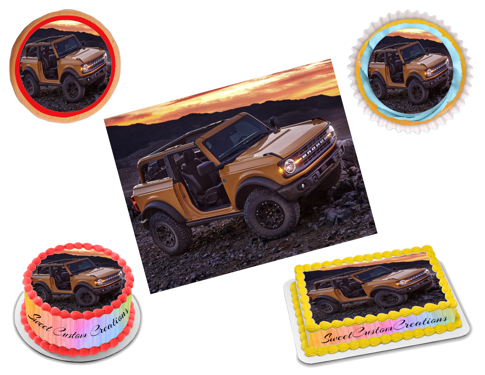 Ford Bronco Edible Image Frosting Sheet #8 (70+ sizes)