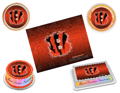 Cincinnati Bengals Edible Image Frosting Sheet #8 Topper (70+ sizes)