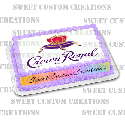 Crown Royal Edible Image Frosting Sheet #9 Topper (70+ sizes)