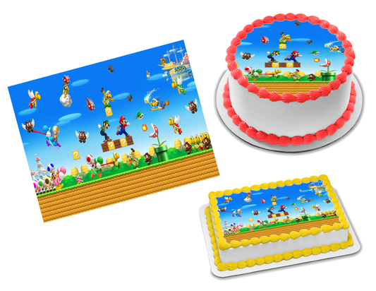 Super Mario Brothers Edible Image Frosting Sheet #9 (70+ sizes)