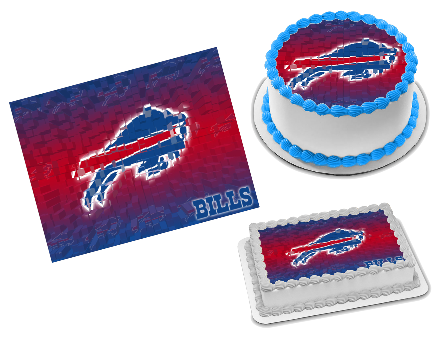 Buffalo Bills Edible Image Frosting Sheet #9 Topper (70+ sizes)