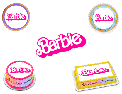 Barbie Logo Edible Image Frosting Sheet #94 Topper (70+ sizes)