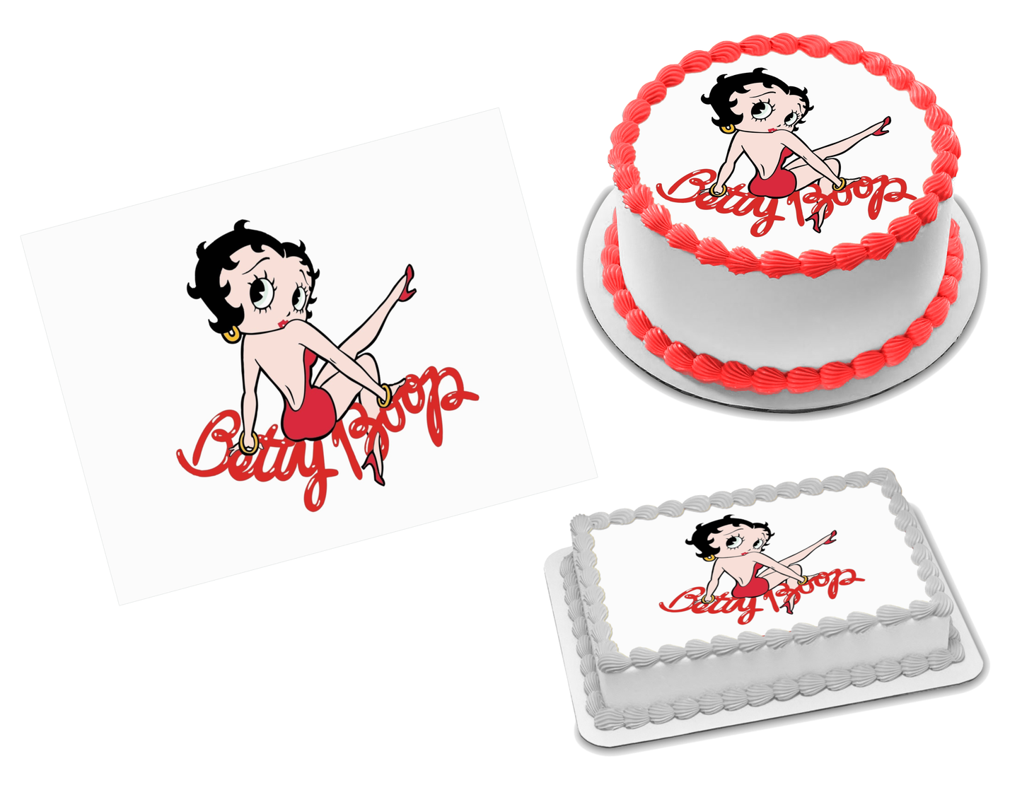 Betty Boop Edible Image Frosting Sheet #96 Topper (70+ sizes)