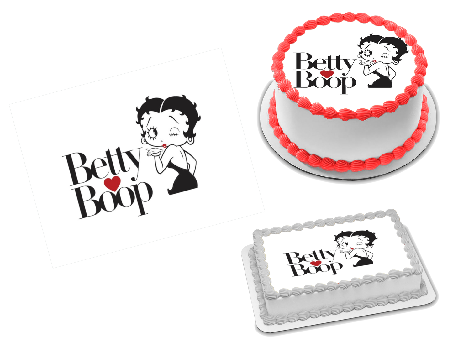 Betty Boop Edible Image Frosting Sheet #98 Topper (70+ sizes)