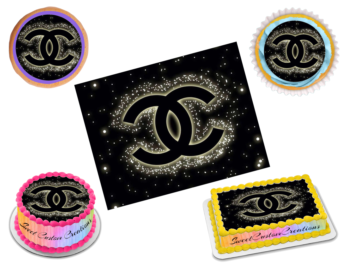 Chanel Edible Image Frosting Sheet #9 Topper (70+ sizes)