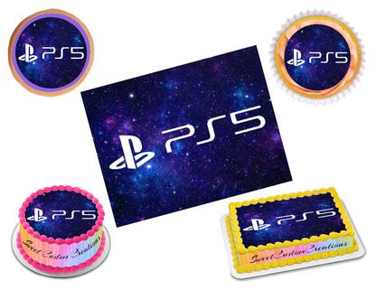 Playstation PS5 Edible Image Frosting Sheet #9 (70+ sizes)