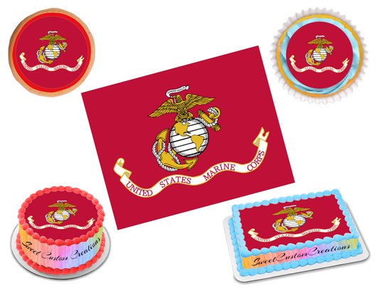 Marine Corps Edible Image Frosting Sheet #9 (70+ sizes)
