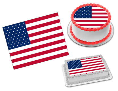 United States US Flag Edible Image Frosting Sheet #2 (70+ sizes)